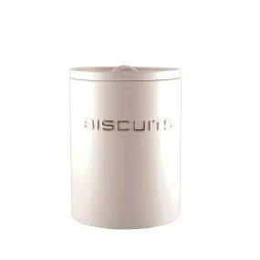 Boite a biscuits beige 13.5x13.5x18.5cm