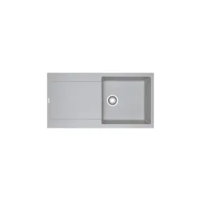 Evier à encastrer 1 bac FRANKE Maris Fragranit avec vidage manuel 97 x 50 cm Platinium